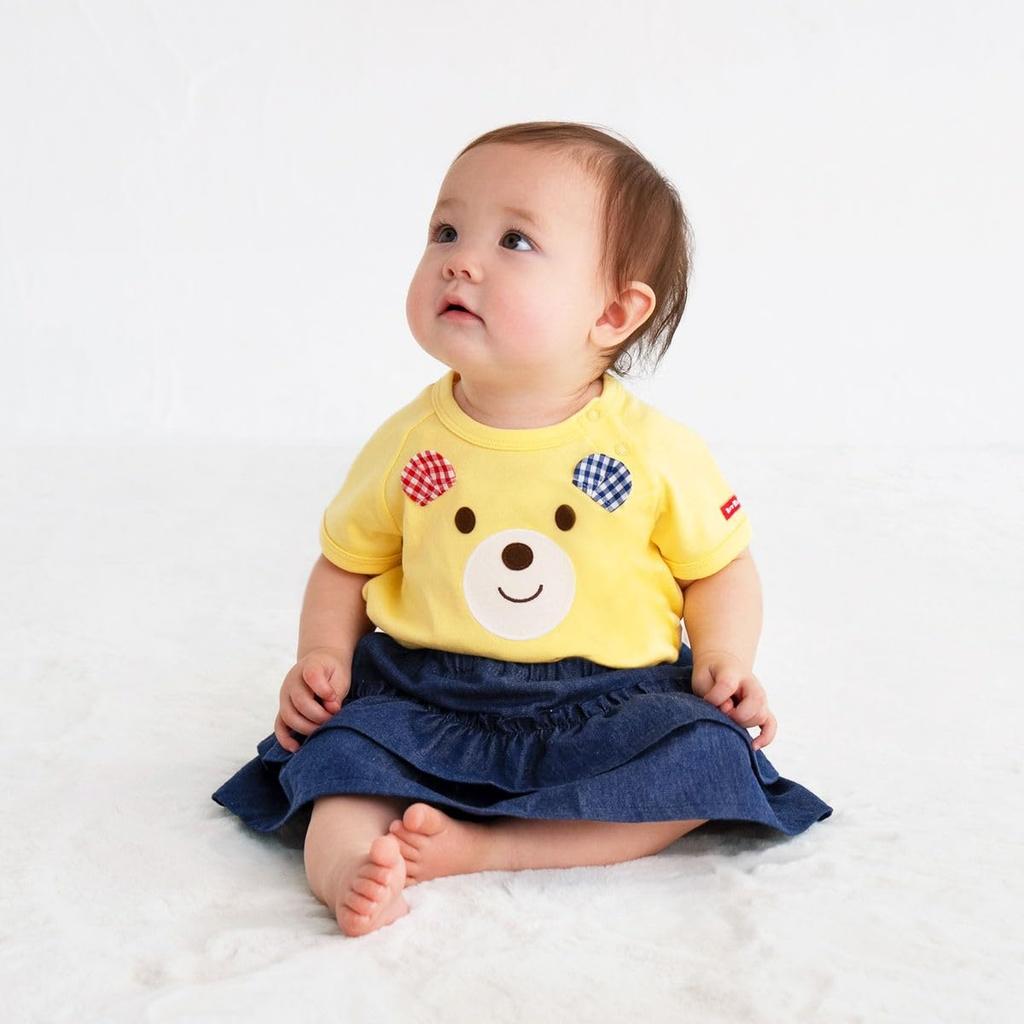 HOT Body Shirt Boys Girls Baby Clothing Yellow 80cm [MIKIHOUSE BISCUITS] Children's 72-1501-688