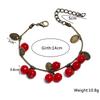 Sweet Cherry Girls Bracelets Antique Color Chain Coin Pendants Female Bangle Vintage Boho Bracelets Summer Pulseras Mujer