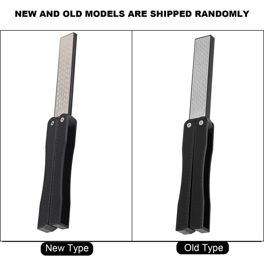 Doppelseitiger Messerschärfer, tragbar, zusammenklappbar, tragbar, rutschfest, Diamantschärfer
