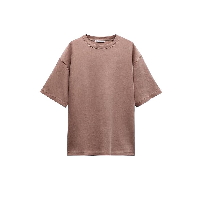 Spring and Summer New Loose Slim Looking Washed Double-Sided Cloth T-shirt 4174160 Casual Wide-Leg Pants 4174161