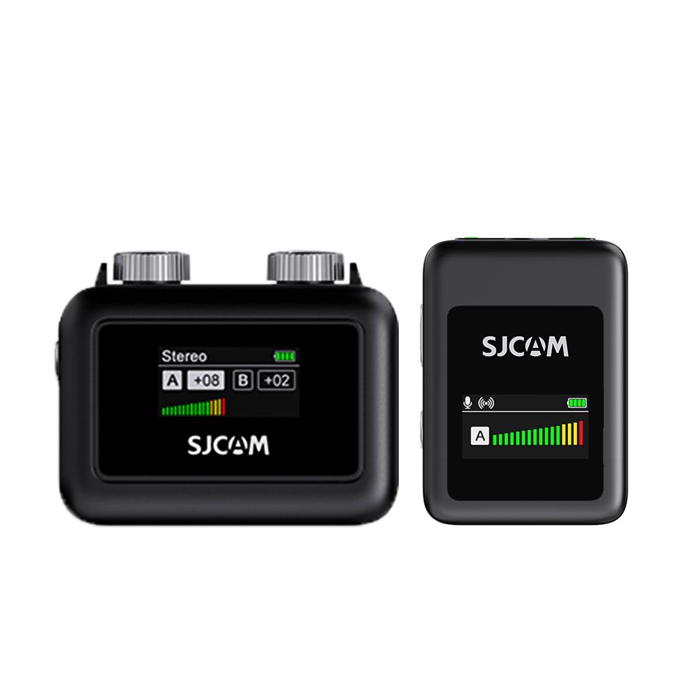 SJCAM M1 Wireless Microphone System with 1 Receiver & 2 Microphones LCD Screen 50M Transmission