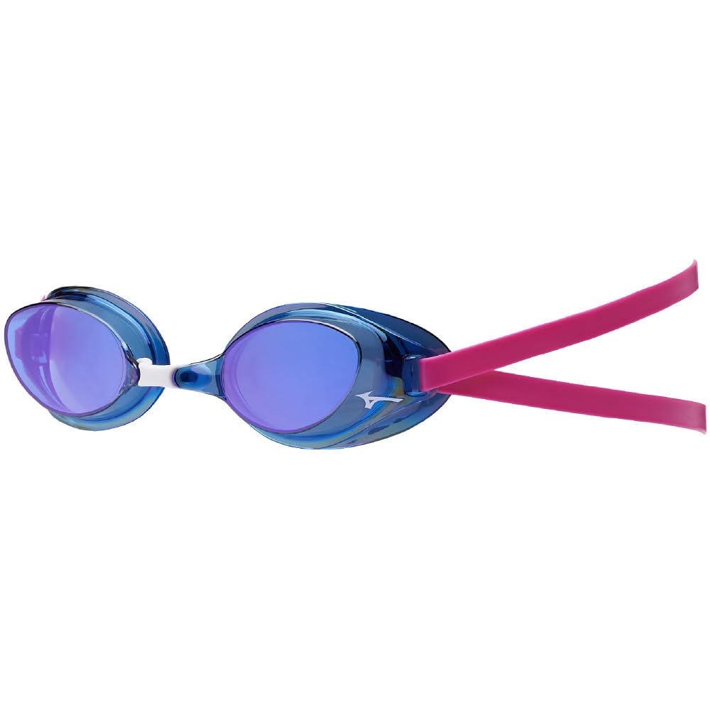 Mizuno Limited Edition Accel Eye Swim Goggles N3JEC581 Navy with Purple Unisex (Non-Cushion Type) Mirror,