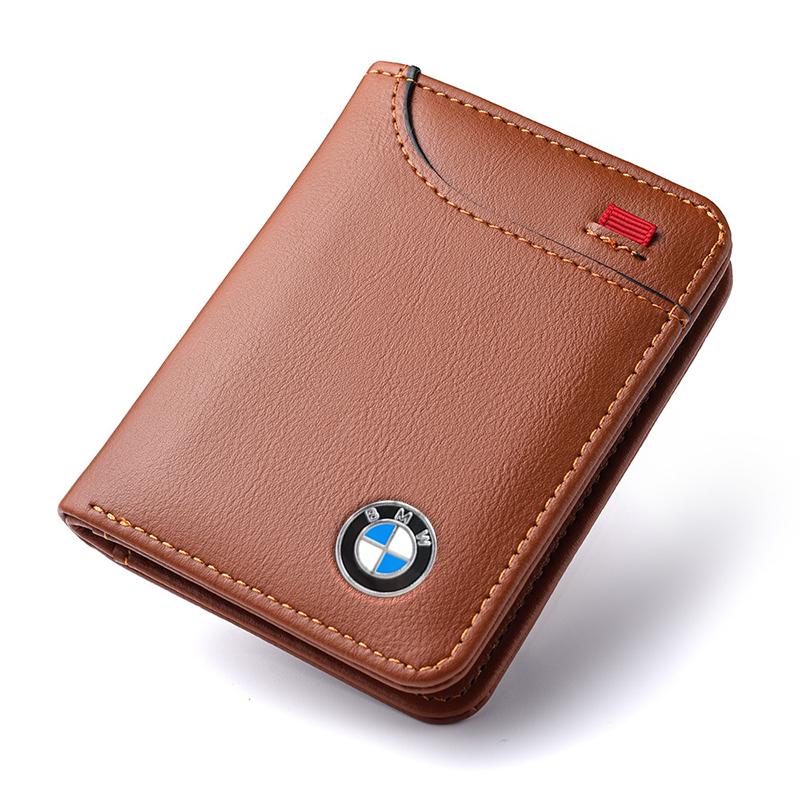 Leather Car Protection Bag Metal Logo Car Key Case For BMW X1 U11 X7 G07 XM G09 i7 7 Series G70 LCI iX I20 U06 G81 M3 Sticker cwdf40
