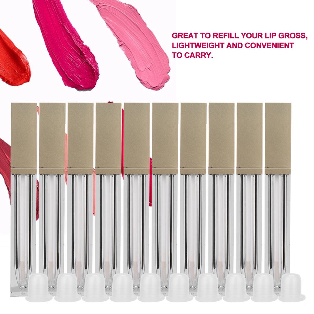 10Pcs 6ml DIY Plastic Lip Gloss Tube Empty Cosmetic Lip Gloss Container Lipstick Bottle