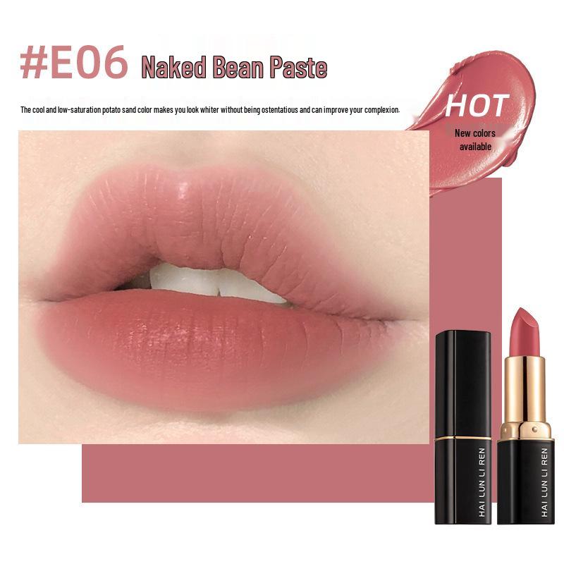 Helen Lady Velvet Matte Lipstick: Little Black Tube, Easy to Apply, Domestic Brand Makeup