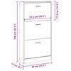Shoe Cabinet White 59 x 17 x 108 cm Engineered Wood