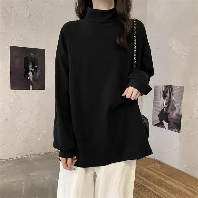 

Одежда для беременных с водолазкой, двухсторонний немецкий вельвет, большой размер, свободная и универсальная базовая рубашка 3XL recommends 165-92.5 kg