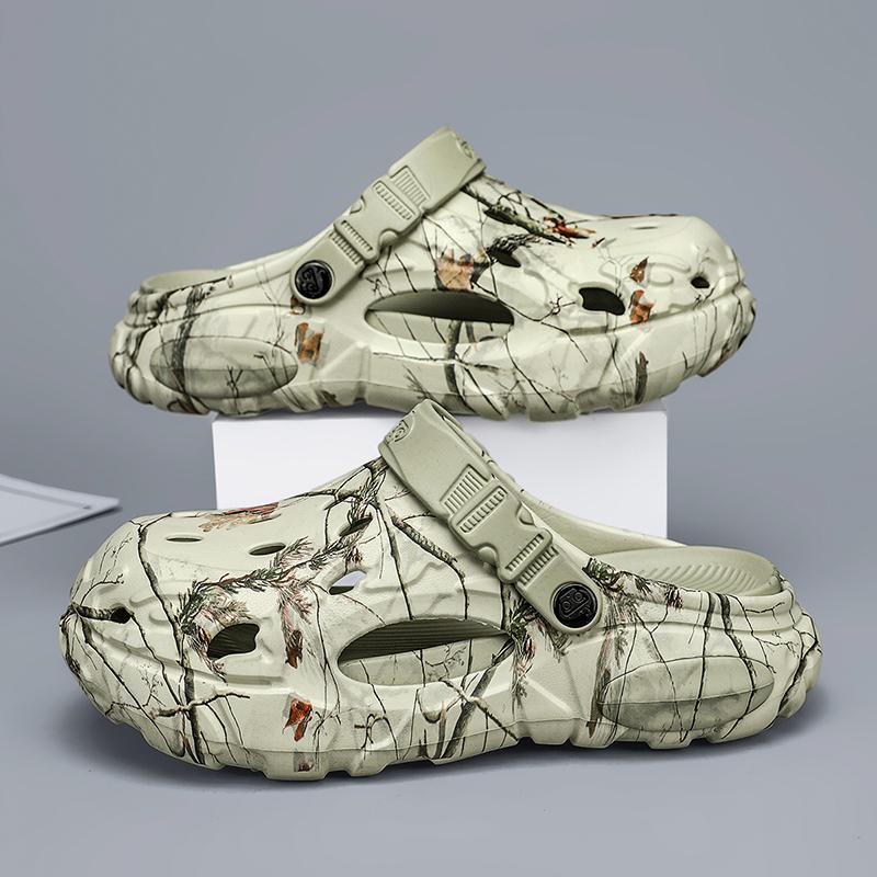 Summer New Men'S Man Trainers House Clog Flip Flops Outdoor Camouflage Sandal Sandals Man Garden Shoes Flat Clog Slipper