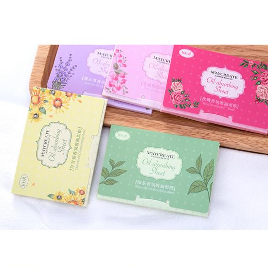 100Pcs Facial Oil Absorbing Paper Plant Fibres Breathable Make up Blotting Sheet
