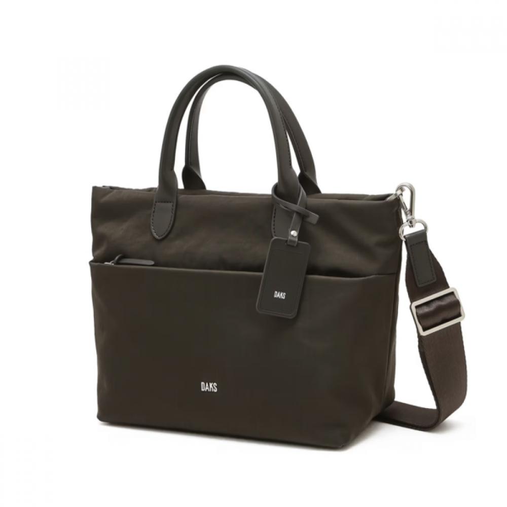 Daks Khaki Logo Decoration Nylon Tote Bag Dbba6f107k5
