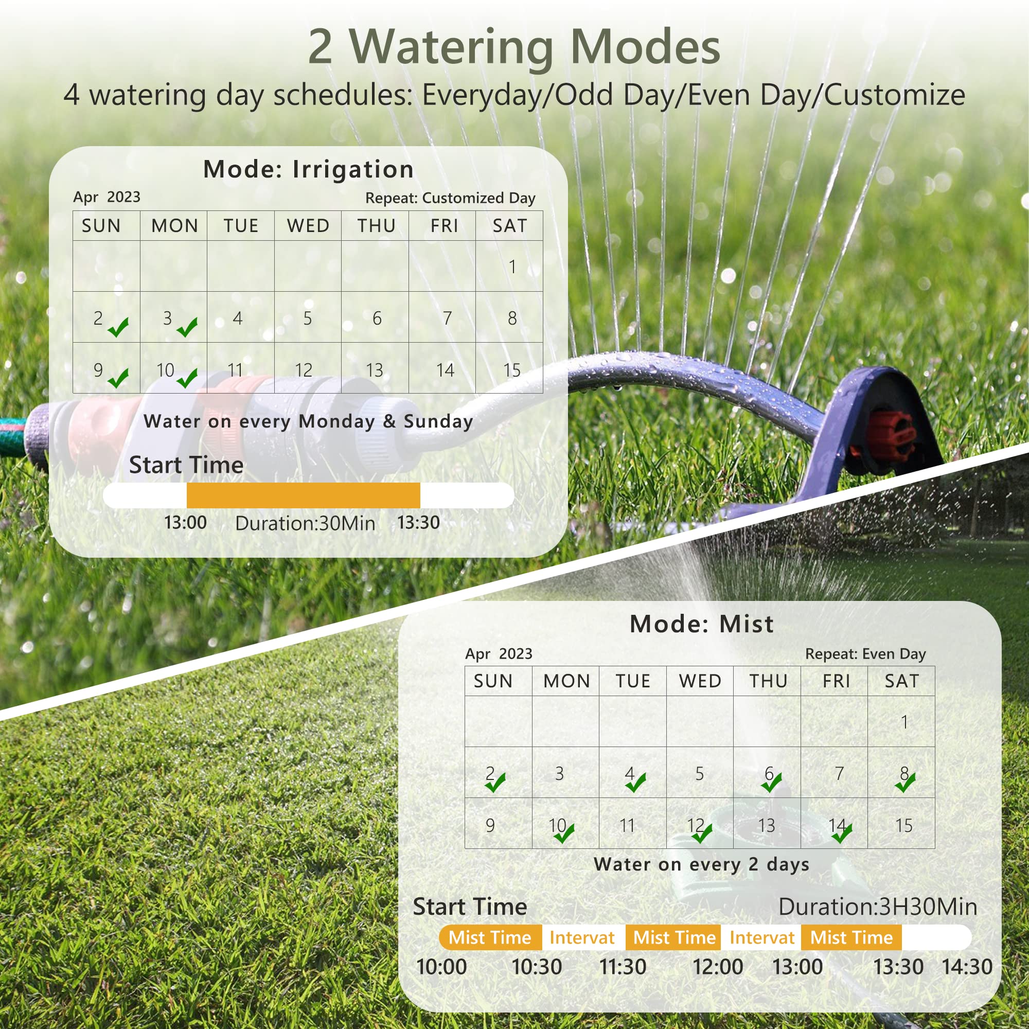 Diivoo Garden WiFi таймер воды 1/2 зоны автоматический контроллер полива умный Wi-Fi — фото 4