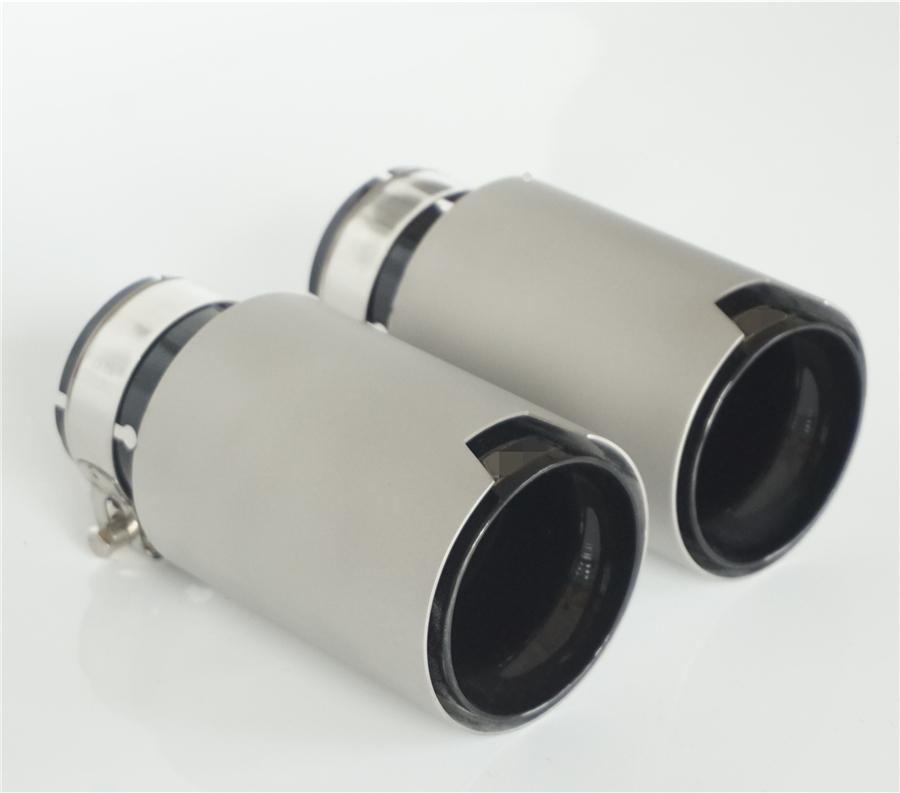 2 buc Universal ID 63MM OD 89MM Capete Finale Eșapament Auto pentru BMW 2.5'' intrare, 3.5'' ieșire Cu Logo