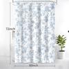 Blue Shower Curtain,Cotton Floral Cottagecore,Elegant Floral Fabric Shower Curtain Machine Washable Waterproof Bathroom Decor