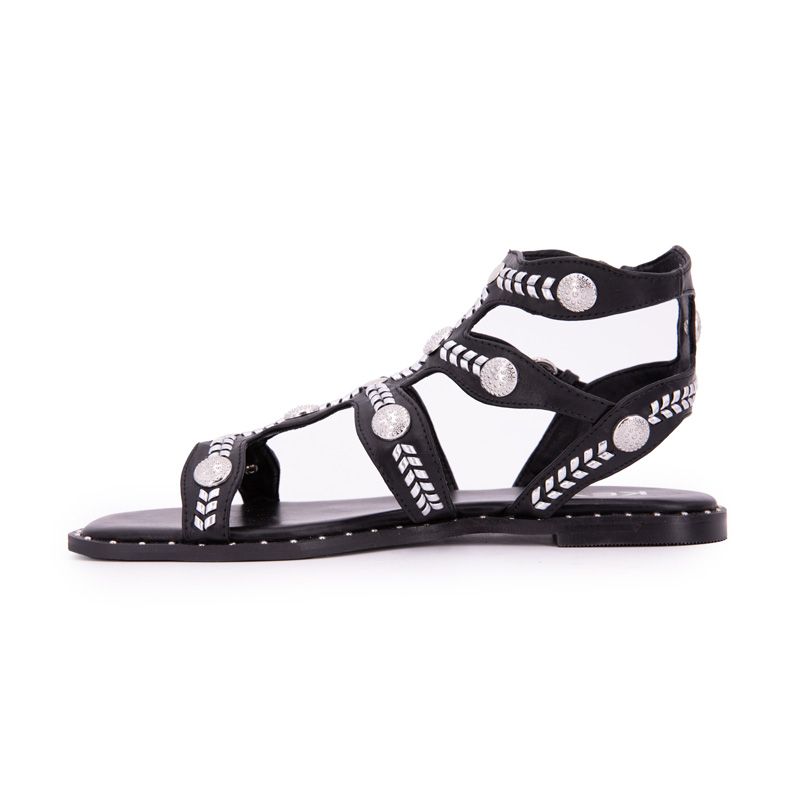 Sandales spartiates à clous avec boucles Femme KEYS