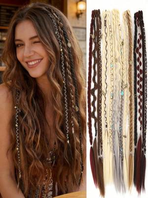 2Pcs Long Braid Hairpiece Clip In Hair Extensions