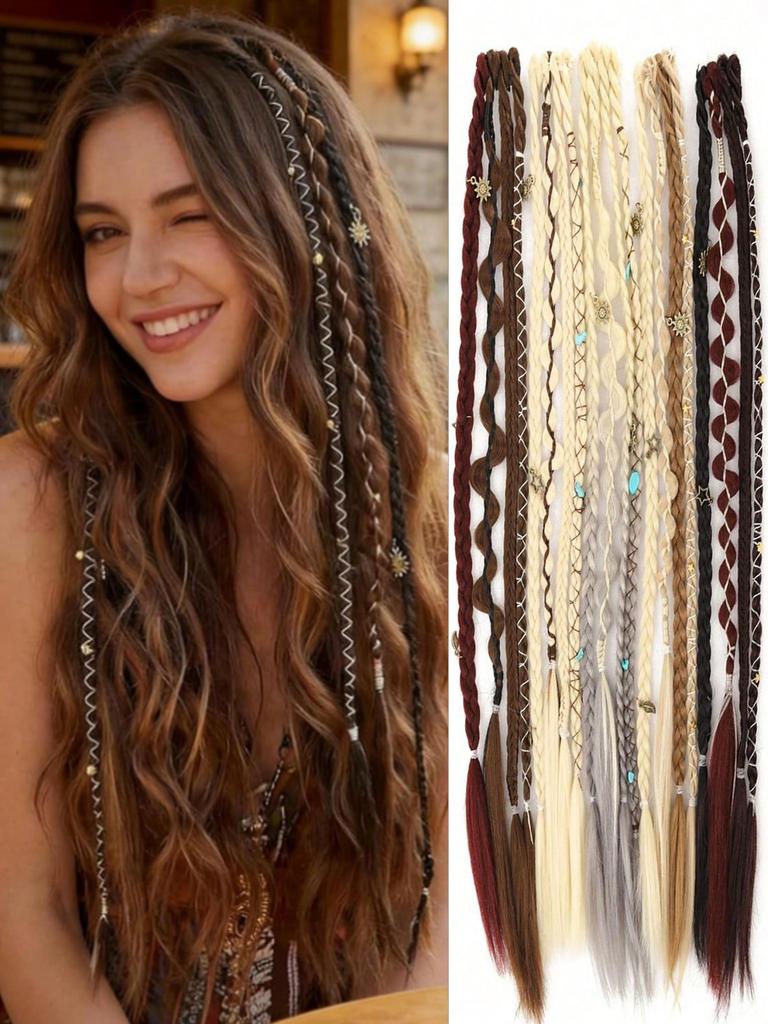 2Pcs Long Braid Hairpiece Clip In Hair Extensions