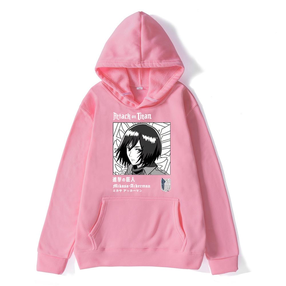 Anime Hoodies Attack On Giant Casual Top Cartoon Animation Plus Velvet Men Women Sweaters Attack Giant Hooded Jacket Sweater