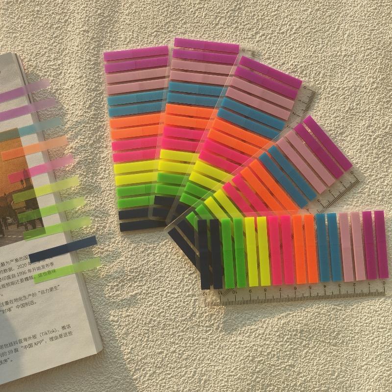 5 Packungen 1600 Blatt Transparente Haftnotizen Selbstklebend Leseanmerkungen für Bücher Notizblock Lesezeichen Haftnotizzettel Registerkarten