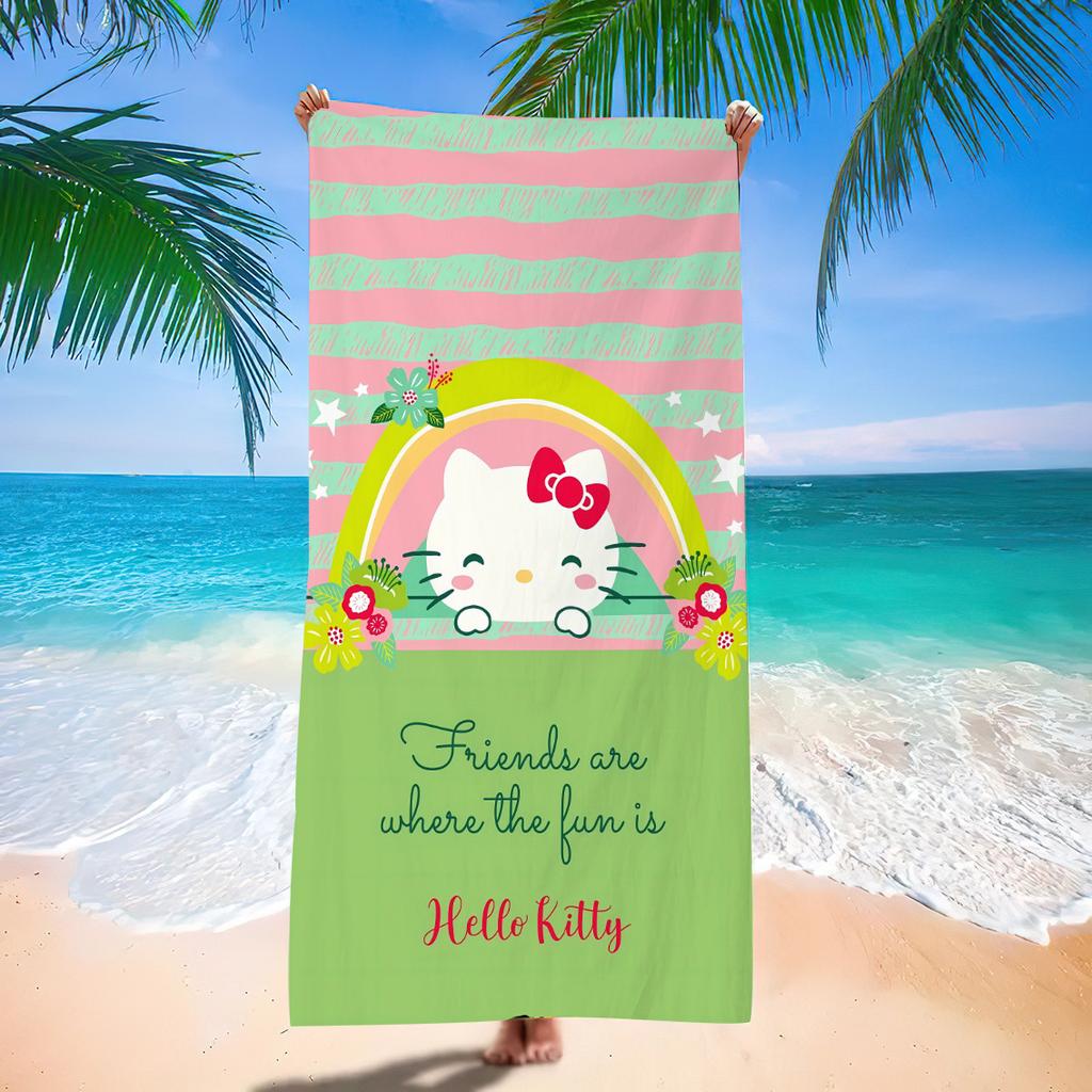 Cute Cartoon Printed Microfiber Beach Towel Quick Dry Soft Absorbent Bath Towel For Seaside