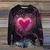 Women's Fashion Printed Long Sleeve Loose Round Neck Sweatshirt Top Fall