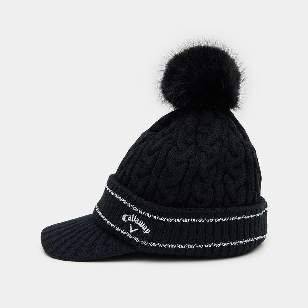 Callaway Women's Knit Beanie Cap with Logo Embroidery and Brim, Golf, C25291218