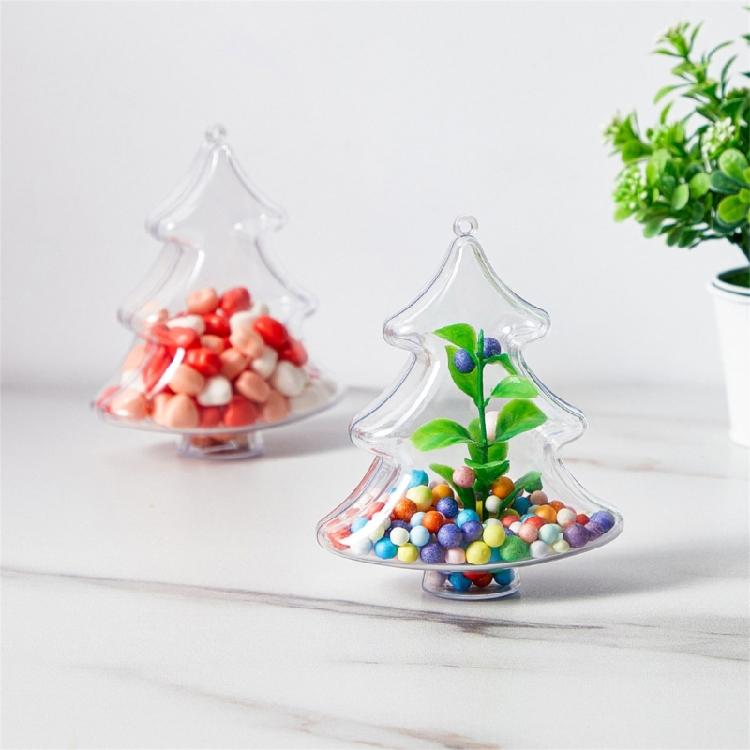 Set of 10 Transparent Confectionery Jar Eye Catching Sweet Storage Container Candy Canister for Christmas Enthusiasts