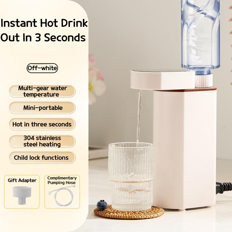 Portable 3-Second Instant Hot Water Heater, Mini Compact Milk Frother and Tea Maker, Perfect for Travel, Office, and Home Use