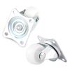 4pcs Universal Swivels Casters, 1 Inch Wheels White Polypropylene 360 Degree Swivels with Iron Plate for Furniture Trolley, Chairs
