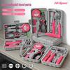 13/24Pcs Diy Tool Kit For Women Mini Home Toolbox Set With Hammer Pliers Wrench Screwdriver Basic Starter Tools