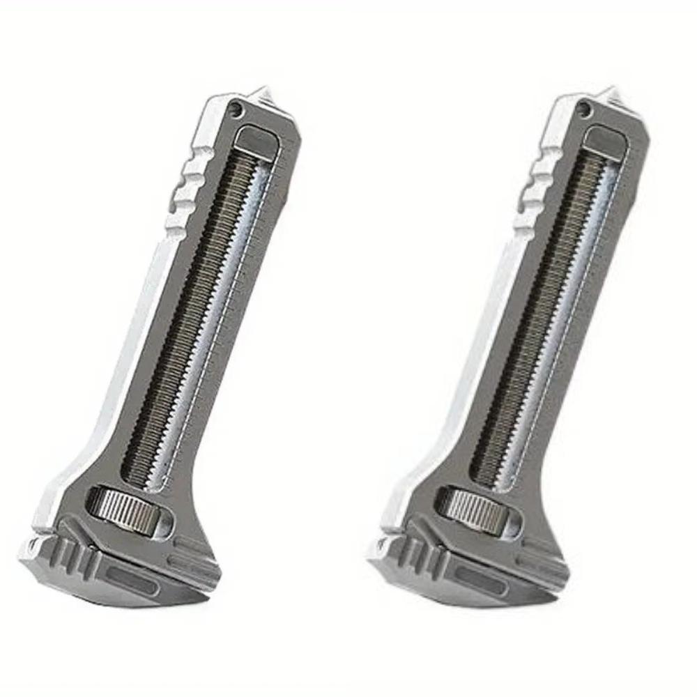 Mini-skiftnyckel Fick-Bärbar Multiverktyg Verktyg för Utomhus-Camping Kompakt Titanlegering Flasköppnare Utomhus Små Verktyg