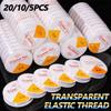 0.4/0.6/0.8/1mm 20PC Transparent Elastic Rope Round Crystal Line Rubber Cord For Jewelry Making Supplies DIY Beading Bracelet