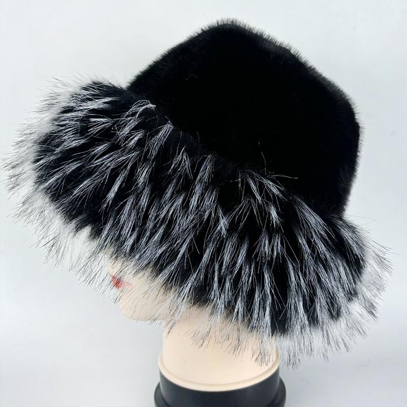 Pălărie Bucket de Iarnă Cadou Pălărie cu Bor Larg Articole de Acoperit Cap Elegante Pălării de Pluș Modă cu Apărătoare pentru Urechi Spălare Manuală Multicolor