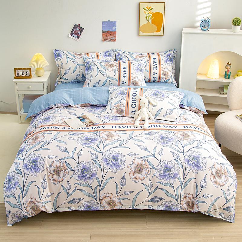 Chinoiserie Floral Bedding Set Duvet Cover Sheet Pillow Cases Single Full King Bed Linen Set