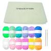 Linen Embroidery Fabric and Embroidery Thread Needle Set, Needlework Fabric X3UC