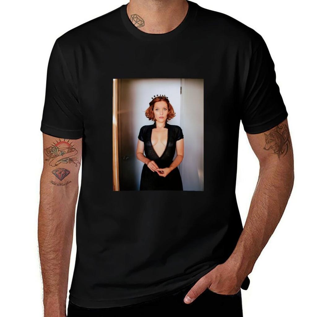 Gillian Anderson Tshirt Soft Basic Cotton Short Sleeve Tee