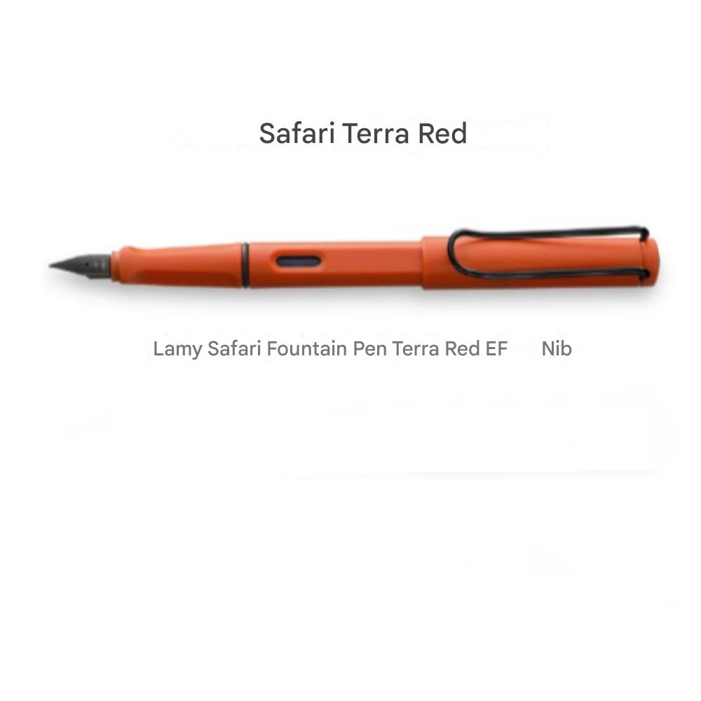 LAMY 2021 Safari Fountain Pen Limited Edition EF TerraRed/SabanaGreen