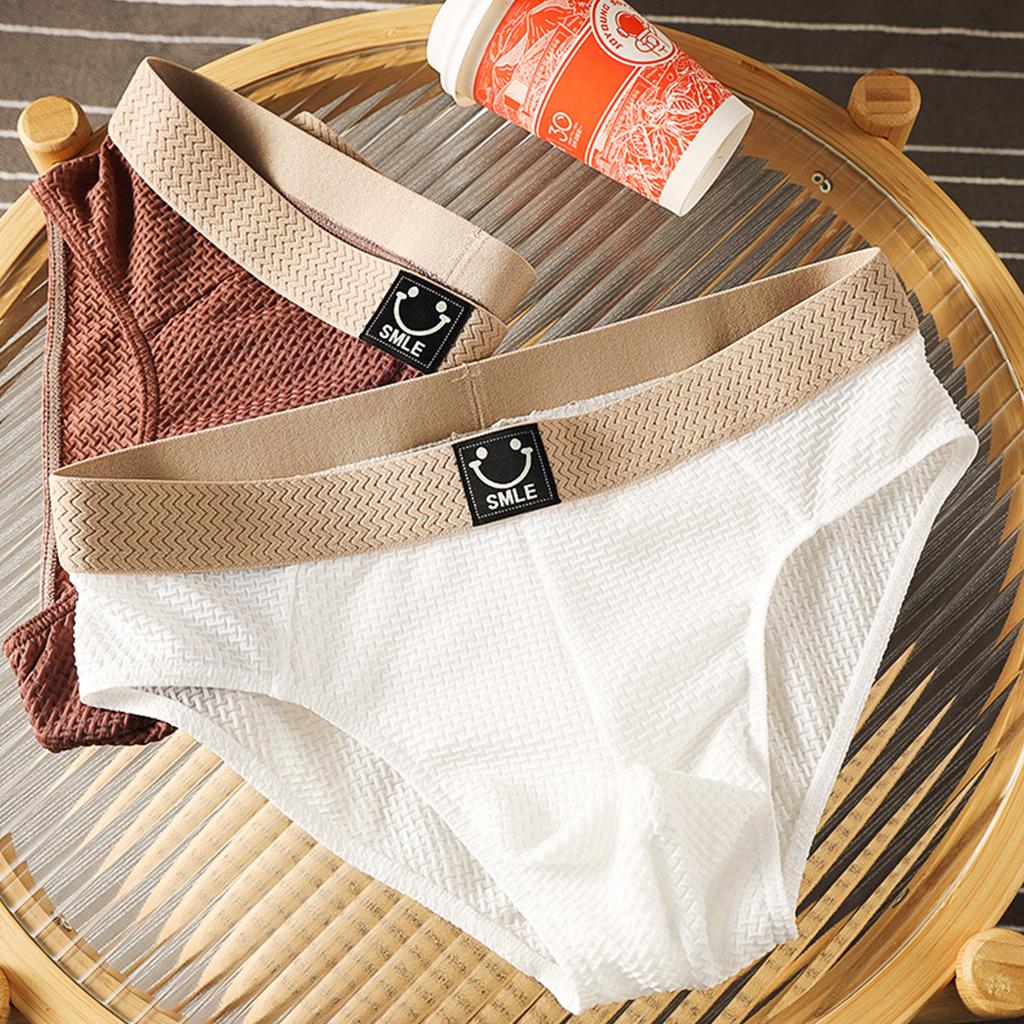 Ice Silk Men's Triangle Underwear Cool and Breathable in Summer for Young Men