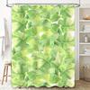 Green Leaf Print Shower Curtain Waterproof Fabric Bathroom Decor 3D Banana Leaves Design For Home Decoration Size:59X70 Inches (