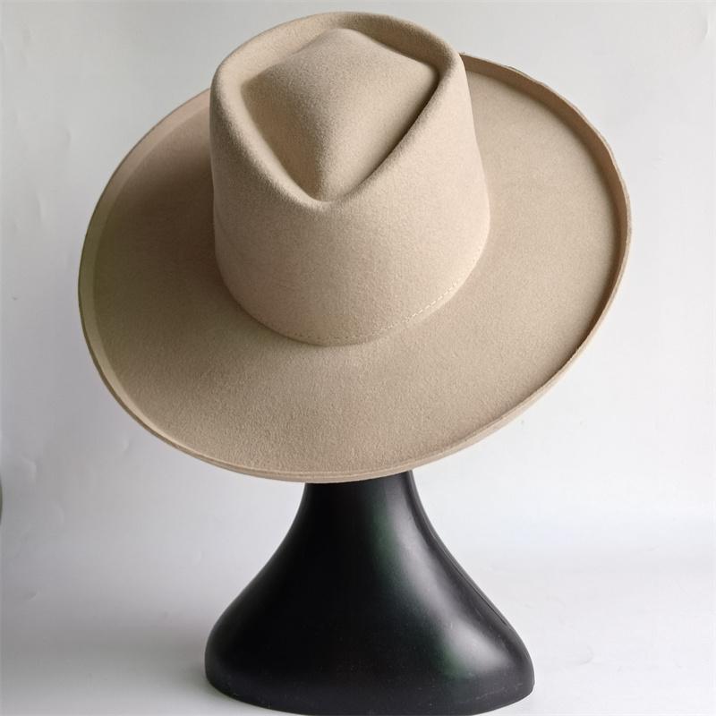 Yiran Dayang Hat Women's Black New Wool Panama Hat Fedora Men And Causal Pork Pie Hat Gentleman Trilby Jazz Cap Sombrero Hombre 56-58Cm