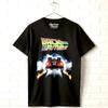 Back To The Future Flaming DeLorean Men's T Shirt