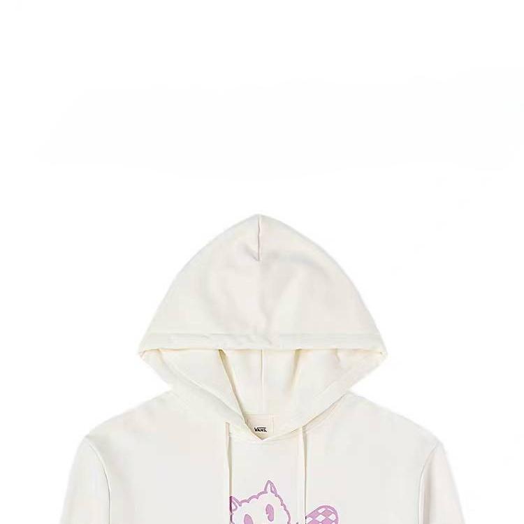Vans Bluza z kapturem z kreskówkowym napisem Damskie bluzy Off-White VN000GNNFS8
