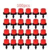 100pcs/bag Adjustable Garden Drip Irrigation Misting Nozzle Micro Flow Dripper Spray Hose Single Barb Greenhouse