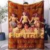 All Scene KPop Devil Hunter Blanket With Small Cover Portable Versatile For Bedrooms Sofas Cars Offices Napping All Seasons