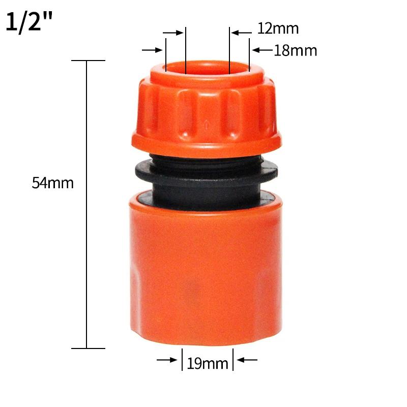 Garden Hose Quick Connector 1/2 3/4 3/8 1 Inch Pipe Tap Coupler Stop Water Connector 18/16mm Repair Joint Irrigation Pipe System
