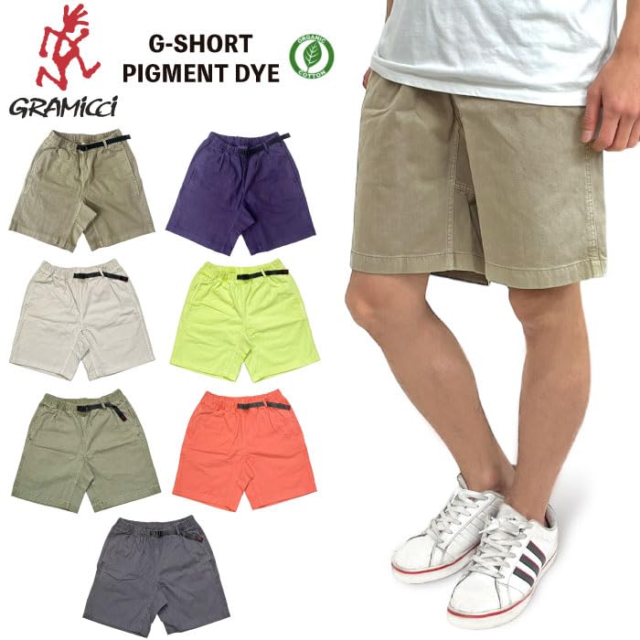 Gramicci G Shorts Pigment Dye Organic Cotton Shorts G4SM-P123 (L, KIWI PIGMENT)