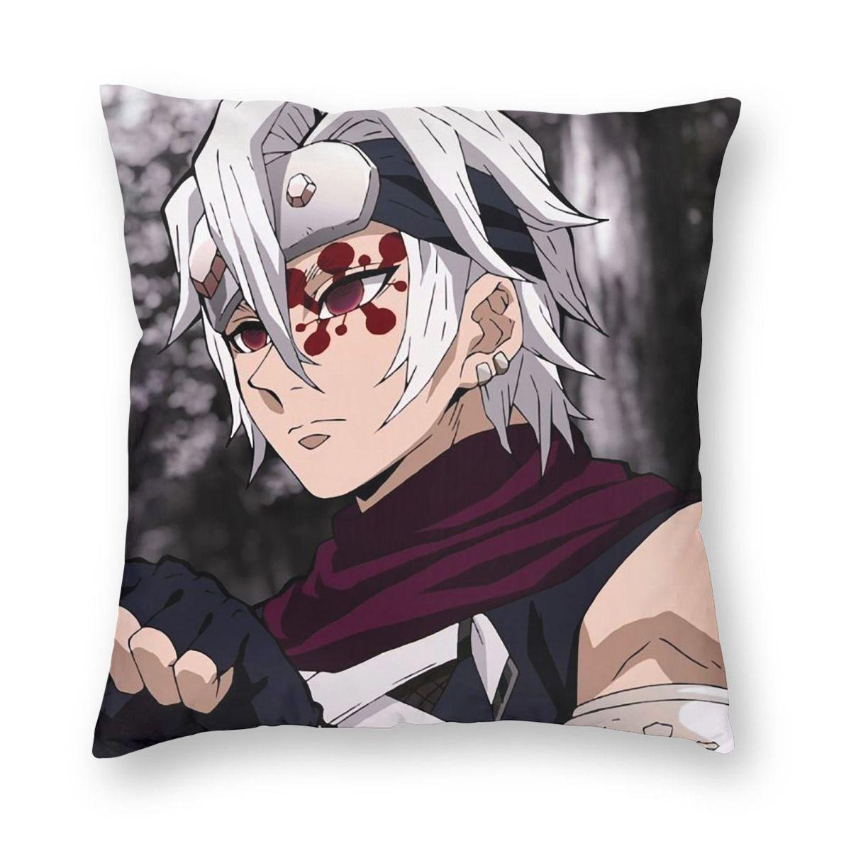 

Tengen Uzui Anime Square Pillowcase Pillow Cover Cushion Throw Pillow for Home Sofa Living Room 12x12Inch