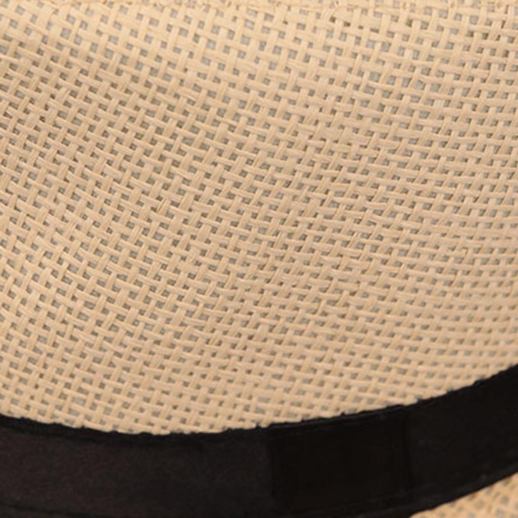 Sombrero Trilby para Adultos Transpirable Estilo Británico Sombrero de Paja Tejida Sombrero para Fiesta de Festival de Adultos Hueco Camping Pesca Sombreros Fedoras