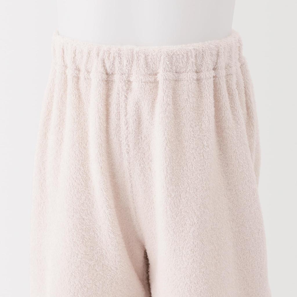 MUJI Wearable Terry Loungewear Unisex Smoky Pink Sizes Towel, Double-Sided Cloth, Short-Sleeved Set, Baby, FE0HPA6S, Border, 100-110