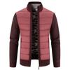 Men's Stand-Up Collar Fleece-Lined Oversized Knit Sweater Youth Casual Fall Jacket
