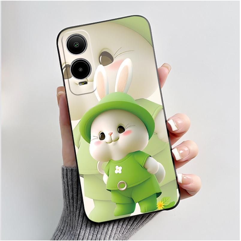 For Cricket Icon 6 Case AT&T Verge (SL219A) Back Cover Luxury Cute Heart Rabbit Funny Black Soft Silicone Protective Phone Case